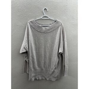 Express Womens Shirt Size Large Tan Long Sleeve Boat Neck